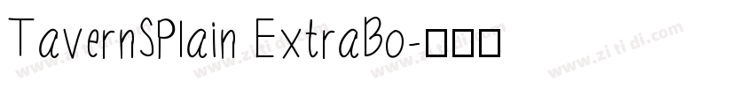 TavernSPlain ExtraBo字体转换